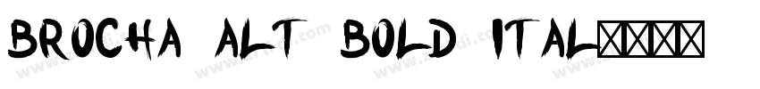 Brocha Alt Bold Ital字体转换